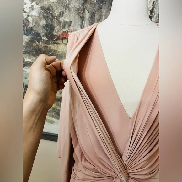 MISA Los Angeles Teget Draped Dress in Nude Size Small NWOT - Picture 6 of 16